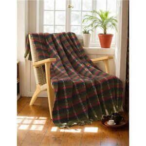 Christmas Plaid Throw Blanket 50x60 Inch Cozy Tassel Decorative Sofa Bed Couch